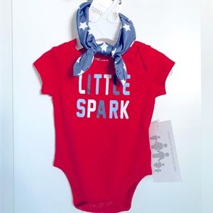Newborn onesie with matching headband, brand new